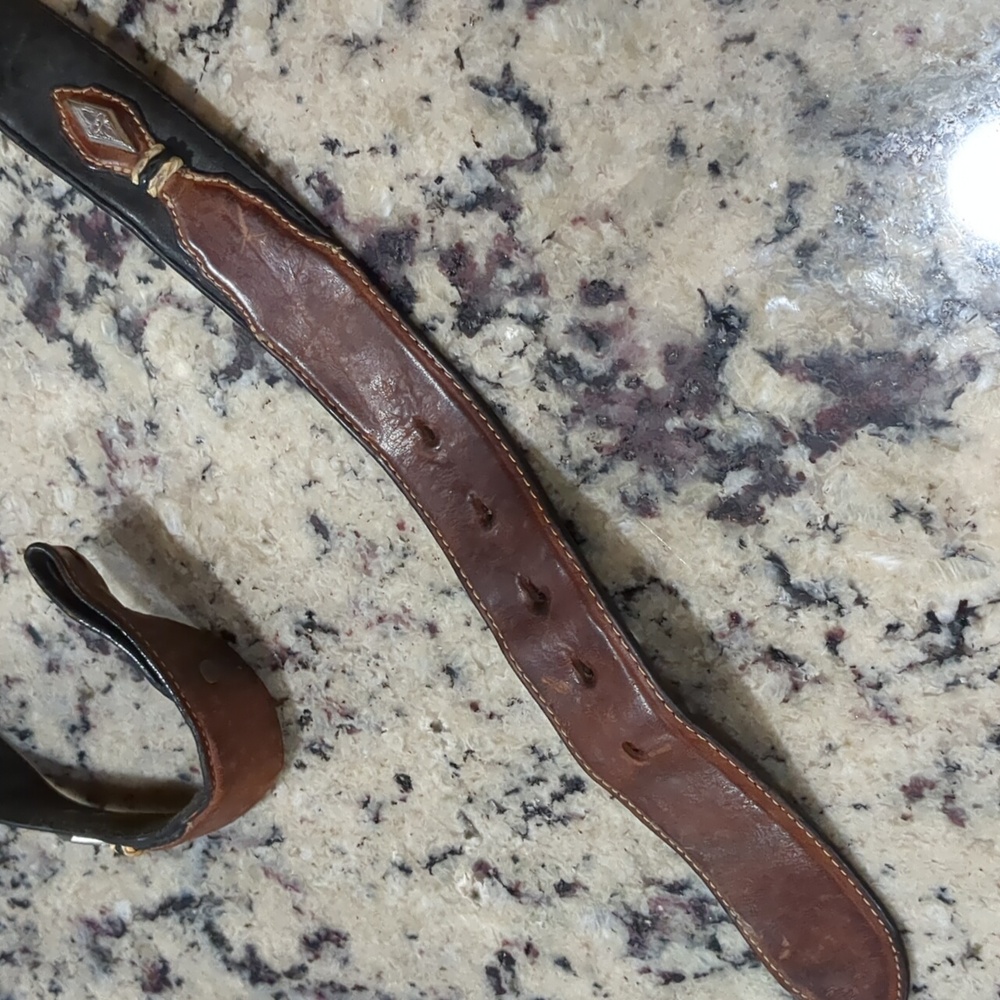 Justin Boots Silver Concho Rawhide Leather Belt - Picture 2 of 6